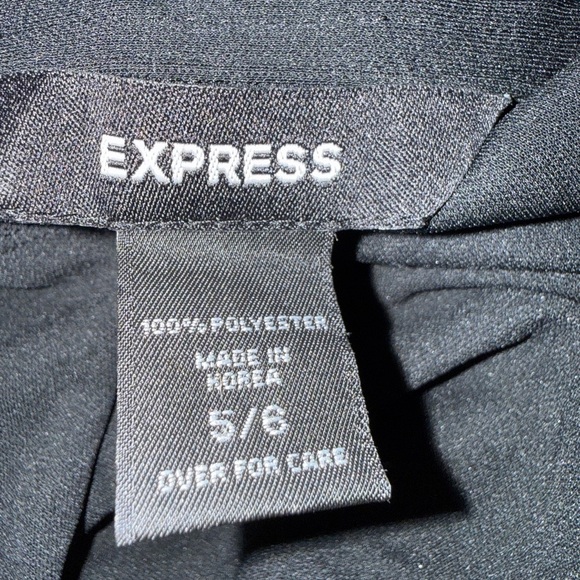 Express Black Long Sleeve Wrap Dress - Picture 3 of 5